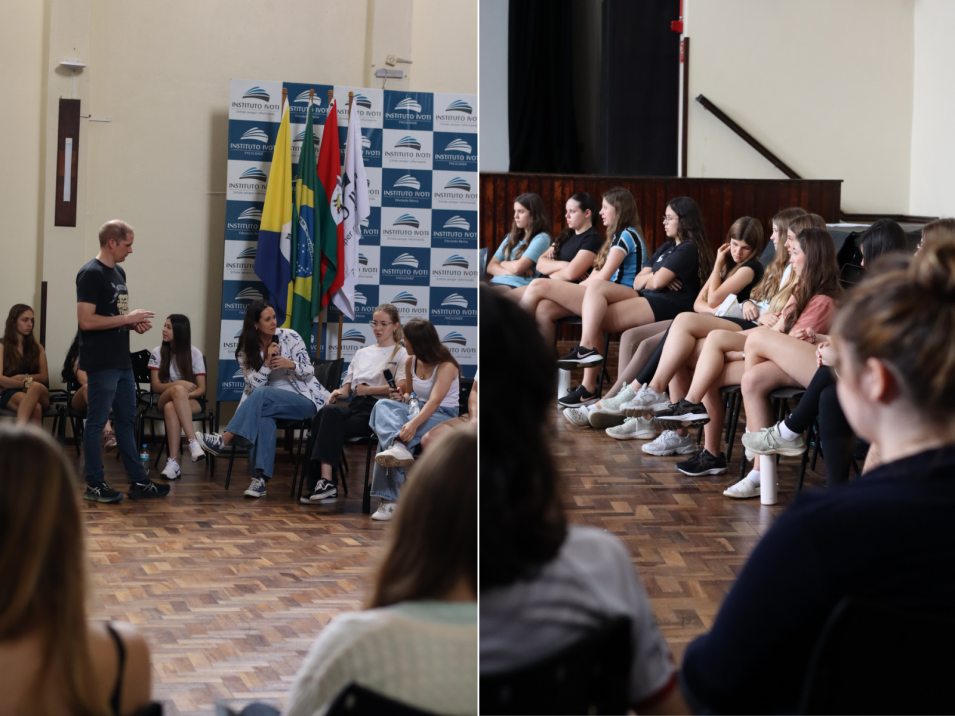 Assembleia dos 9º Anos promove troca com estudantes do Ensino Médio e bate-papo sobre nova trajetória