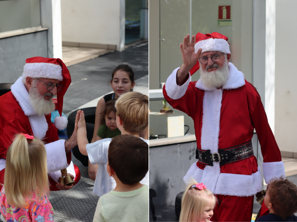 Chegada do Papai Noel encanta crianças da Educação Infantil
