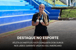 Atleta da Equipe Municipal de Atletismo/Instituto Ivoti conquista dois ouros nos JEBs e garante vaga no Sul-Americano