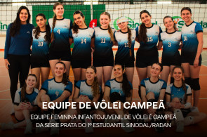 Equipe feminina infantojuvenil de vôlei é campeã da Série Prata do 1º Estudantil Sinodal/Radan