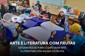 Estudantes do 1º ano C exploram arte e literatura com salada de frutas