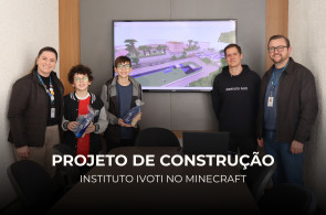 Estudantes apresentam projeto que recria o Instituto Ivoti no jogo Minecraft