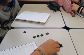Estudantes do 6º ano trabalham divisores utilizando grãos de feijão
