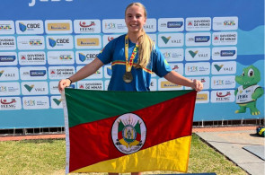 Integrante da equipe municipal de atletismo conquista medalha de bronze nos Jogos Escolares Brasileiros