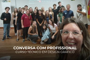 Profissional compartilha experiências com alunos de Design Gráfico