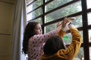Estudantes dos 5º anos do Instituto Ivoti realizam experimento sobre o ciclo da água