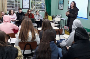 Visita ao Ceami para falar sobre consciência de consumo