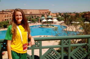 Bruna Müller está no Marrocos para participar da Gymnasiade