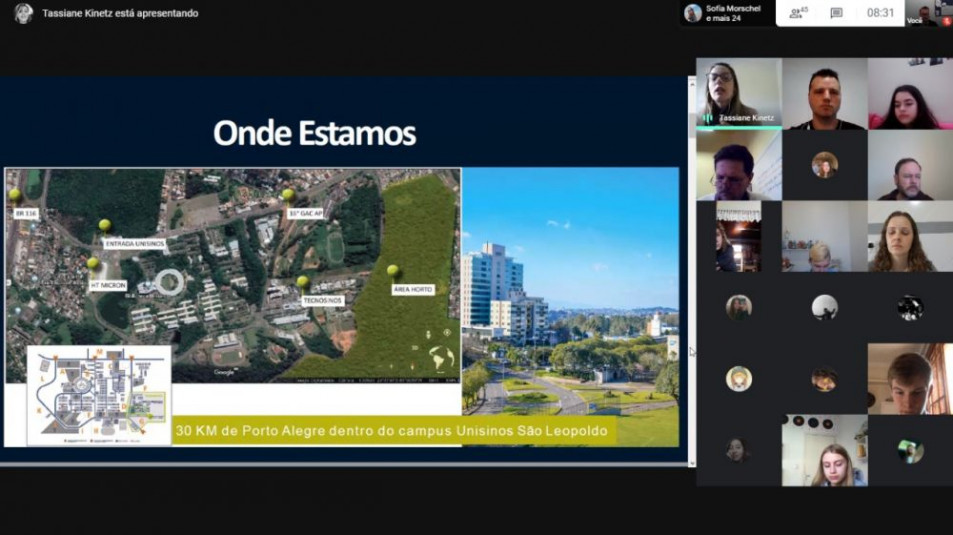 Turmas do 9º ano tem encontro on-line com equipe da Tecnosinos