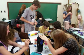 Turma aprende sobre o funcionamento do coração