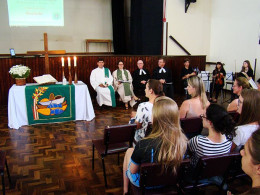 Culto de despedida ao pastor Carlito e de boas-vindas ao catequista Edson