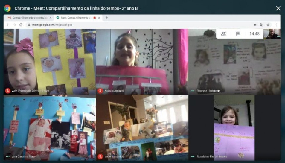 Turma do 2º ano faz trabalhos sobre as memórias de suas vidas