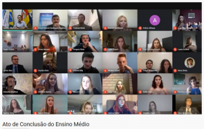 Turmas do 3º ano do Ensino Médio se despedem em solenidade virtual