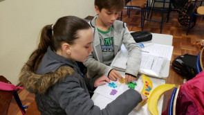 Aula de porcentagem com sabor de chocolate no 6º ano A