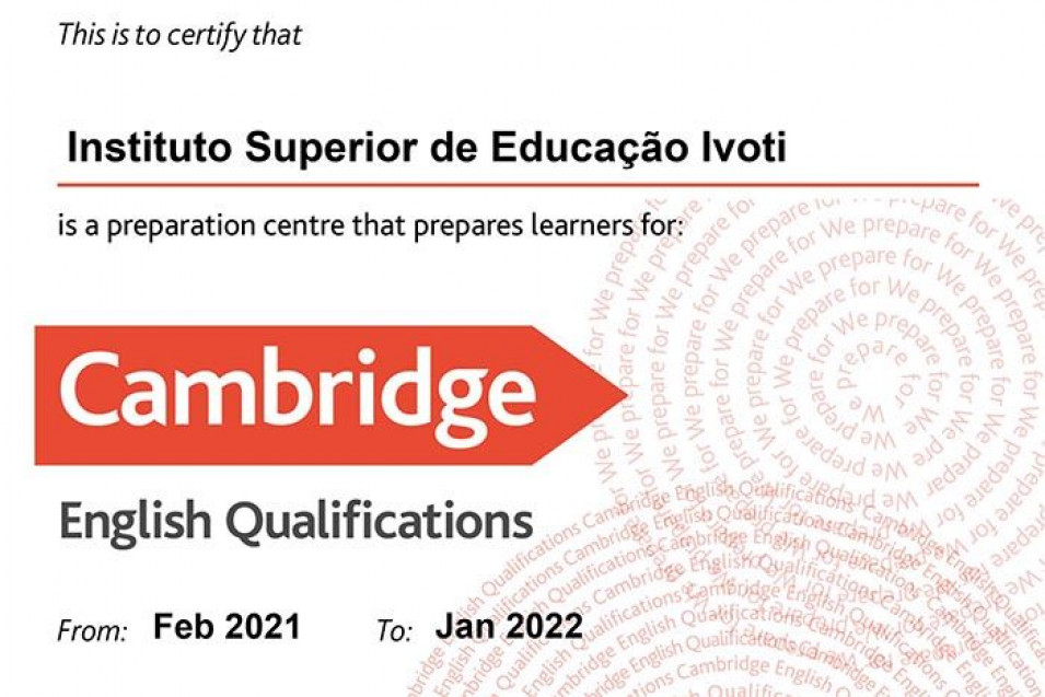Cambridge renova o status de Preparation Centre do Ensino Superior