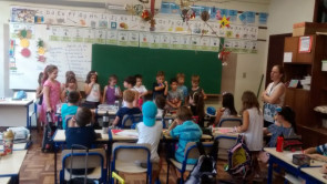 Nível 5 visita sala do 1º ano e tira dúvidas sobre nova etapa escolar