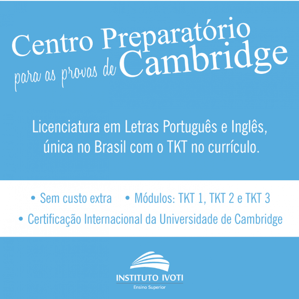 Instituto Ivoti: único com o TKT no currículo do Ensino Superior