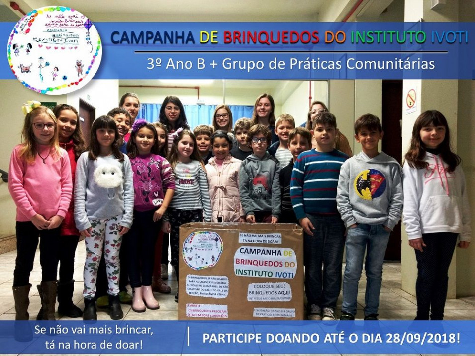 Alunos do Instituto Ivoti criam campanha de doação de brinquedos