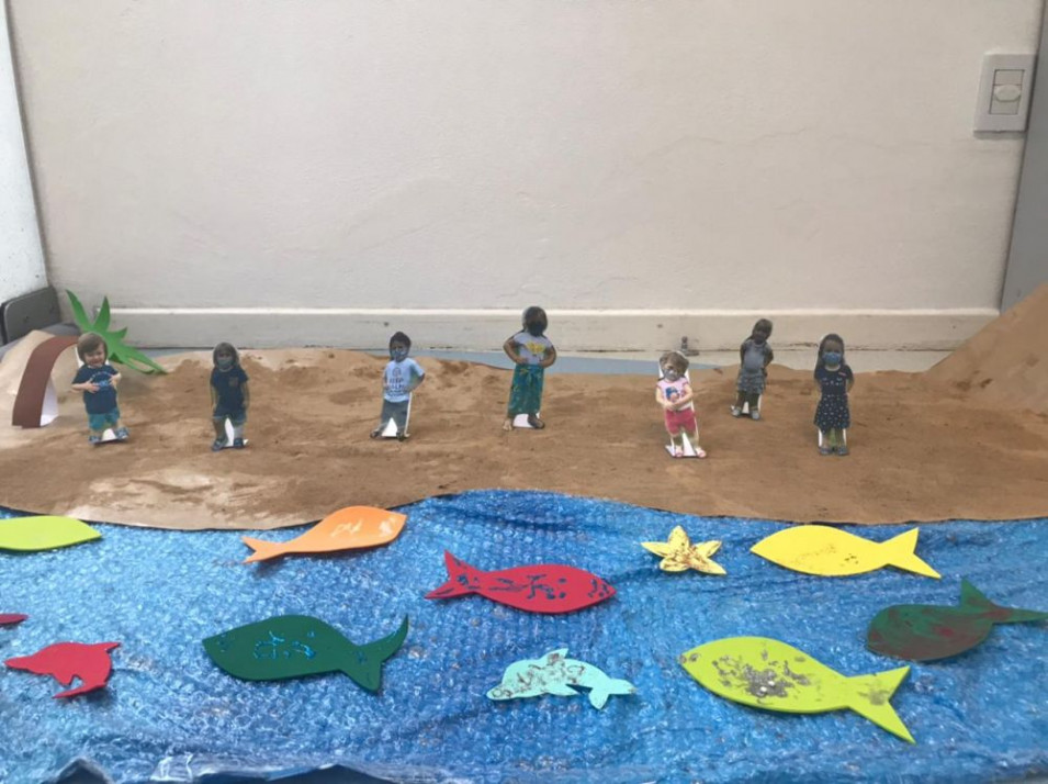 Turmas criam praia inspirada em música do Mundo Bita