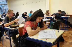 Alunos fazem simulado de avaliação diagnóstica