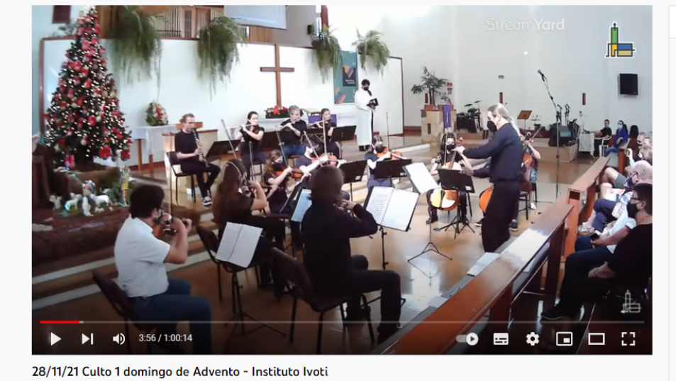 Culto de Advento de domingo organizado pelo Instituto Ivoti