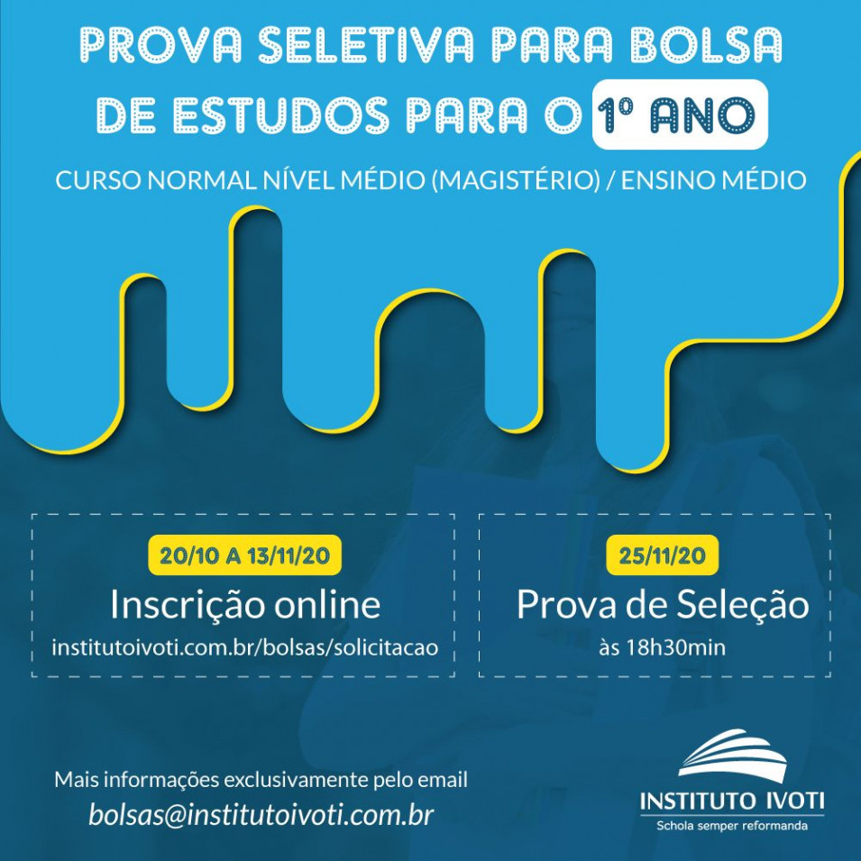 Instituto ivoti oferece 50 Bolsas de Estudo em nível médio para 2021
