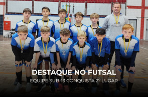 Equipe Sub-13 conquista vice-campeonato no Torneio Meridional de Futsal