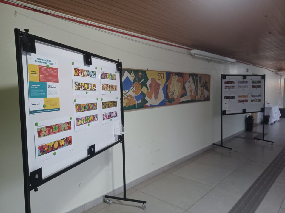 Estudantes do Curso Técnico em Design Gráfico fazem releitura de obra desenvolvida por egresso