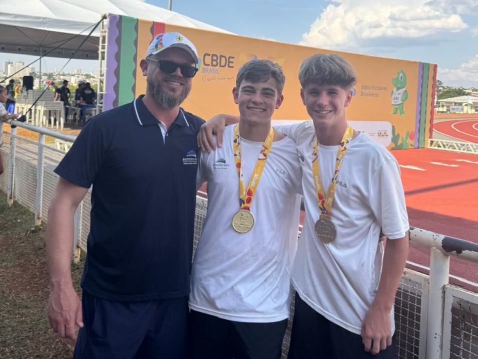 Estudantes do Instituto Ivoti, integrantes da equipe municipal de atletismo, conquistam ouro e prata nos Jogos Escolares Brasileiros