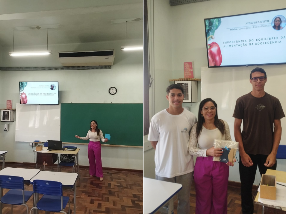 Estudantes do IFRHS recebem orientação sobre alimentação equilibrada na adolescência