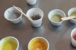 Crianças do Instituto Ivoti trabalham com tintas naturais nas aulas de Herbário