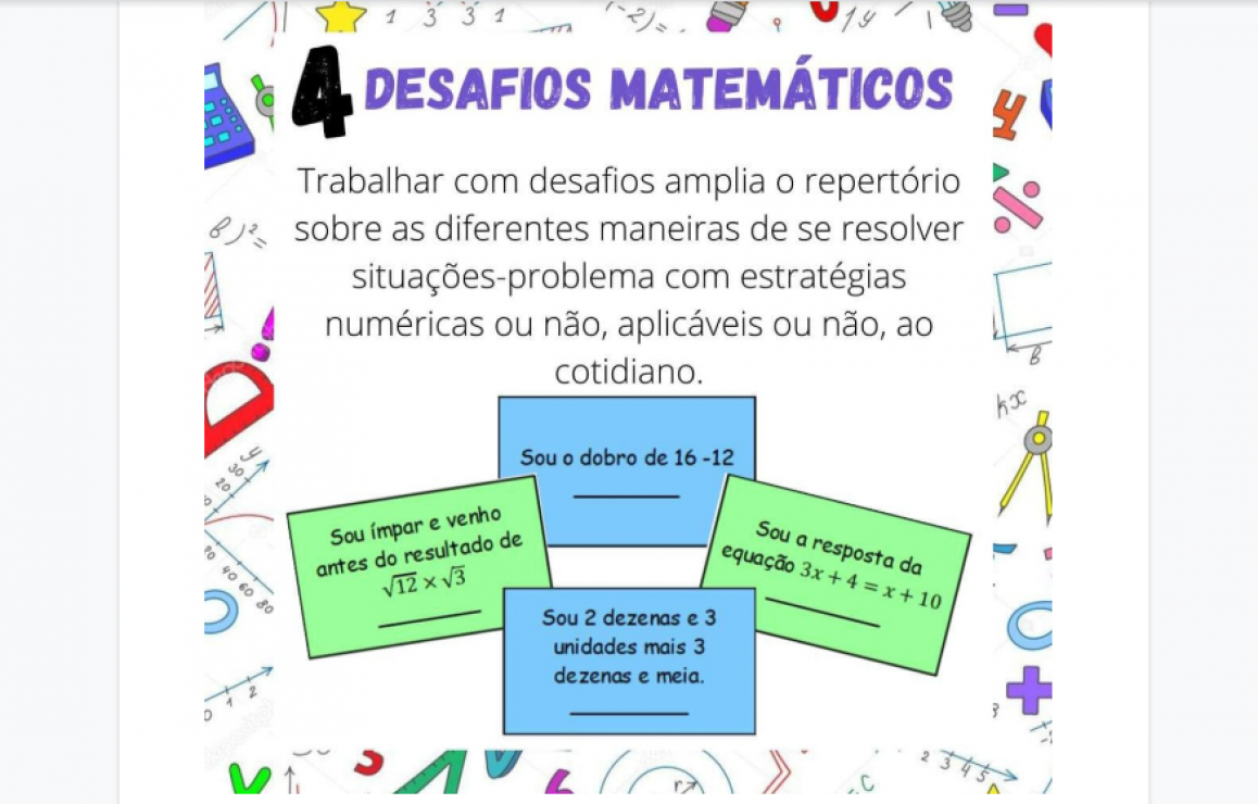DESAFIOS MATEMÁTICOS