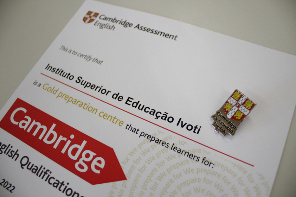 Instituto Ivoti foi certificado como Gold Preparation Centre pela Cambridge Assessment English