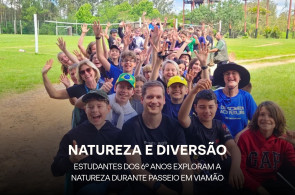 Estudantes dos 6º anos exploram a natureza durante saída de estudos em Viamão