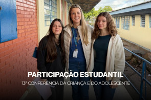 Alunas auxiliam na organização da 13ª Conferência da Criança e do Adolescente