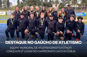 Equipe Municipal de Atletismo/Instituto Ivoti conquista 3º lugar no Campeonato Gaúcho Sub-16, no naipe feminino