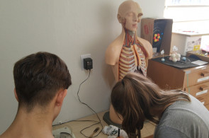 Estudantes do 1º ano tem aula prática no Laboratório de Ciências