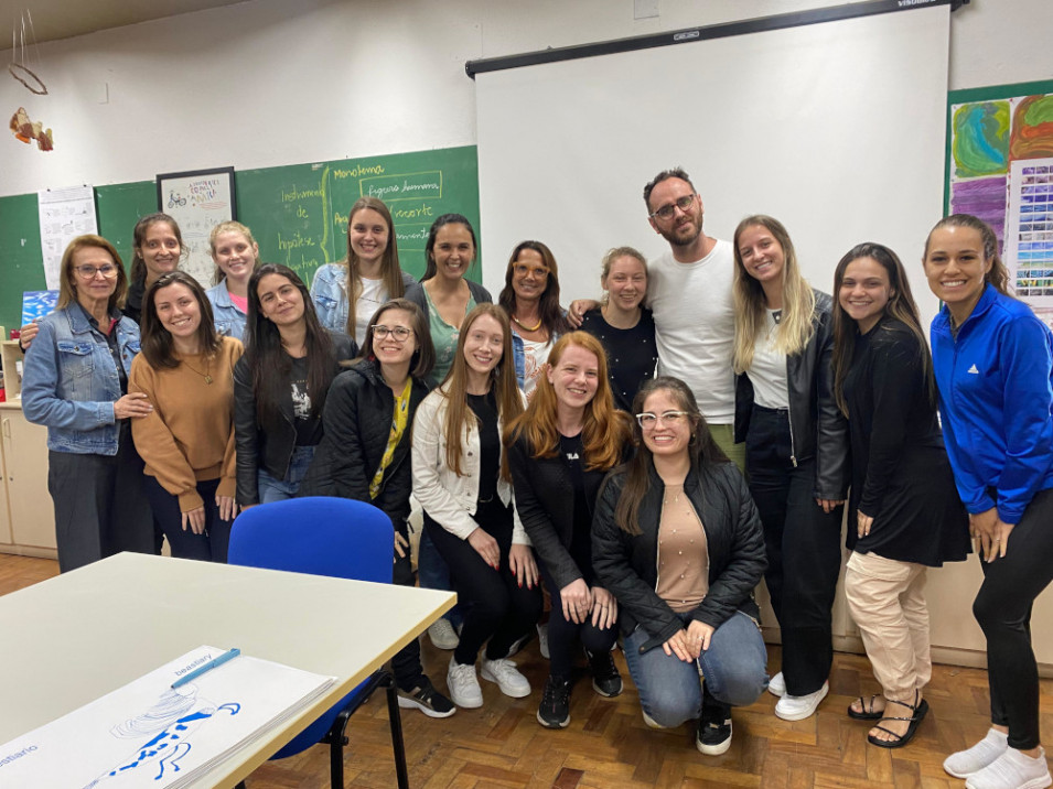 Acadêmicos do Instituto Ivoti realizam visita ao Centro de Referência da Infância da Unisinos